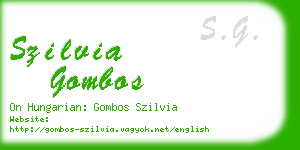 szilvia gombos business card